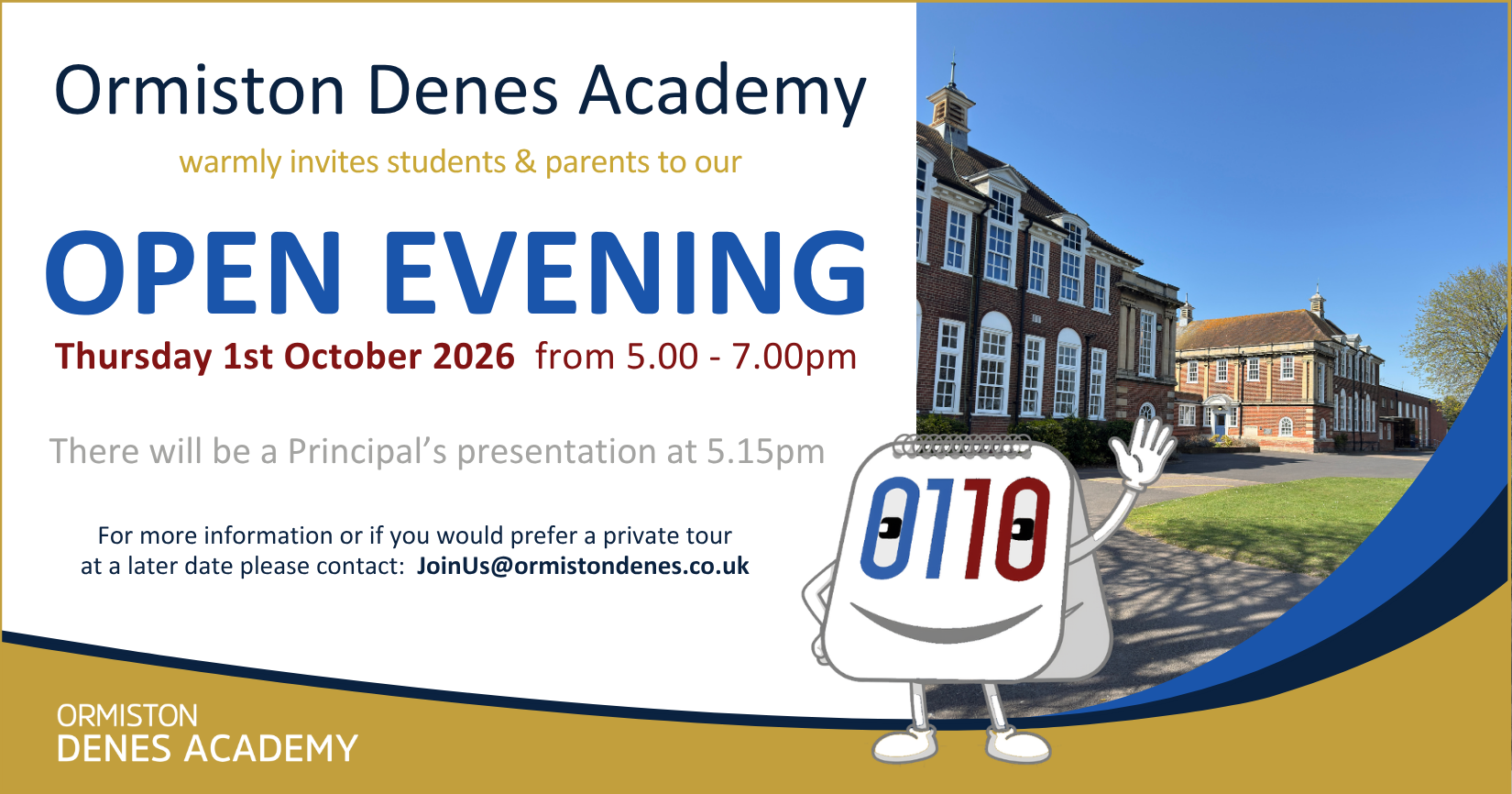 Open Evening Thursday 1st October